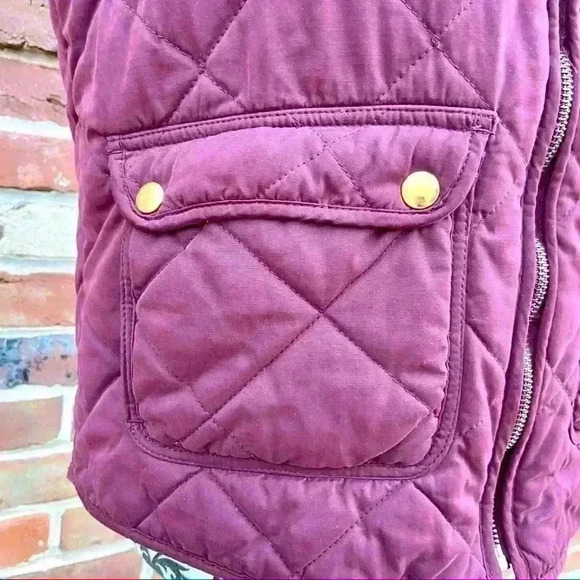 FRANCESCA BLUE RAIN Excursion Quilted Snap Pocket Cottage Core Zip Vest (L) - Picture 5 of 8